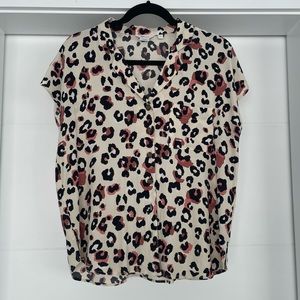 EUC leopard button up